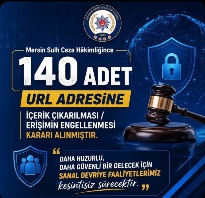 Mersin’de, Siber Suçlarla Mücadele Şube Müdürlüğü ekiplerince yürütülen sanal devriye
