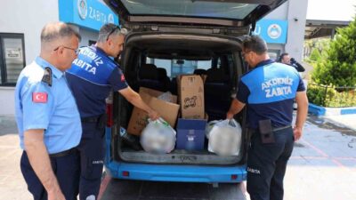 Mersin’in Akdeniz ilçesinde yer alan bir zincir market, zabıta ekipleri