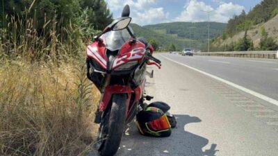 Samsun’un Atakum ilçesinde meydana gelen trafik kazasında, bir motosikletin bir