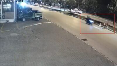 Düzce ilinde bir motosiklet sürücüsü, akşam saatlerinde seyir halindeyken yola
