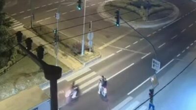 Düzce’de bir kara yolundaki yaya geçidinde meydana gelen motosiklet kazasında