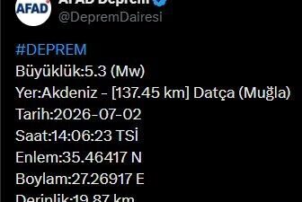 Muğla’da yaşanan deprem ile ilgili Afet ve Acil Durum Yönetimi