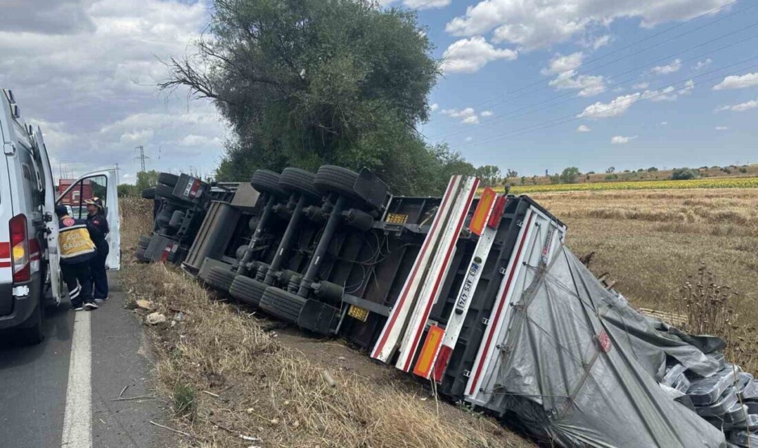 Tekirdağ’ın Muratlı ilçesinde meydana gelen trafik kazasında, bir tırın direksiyon