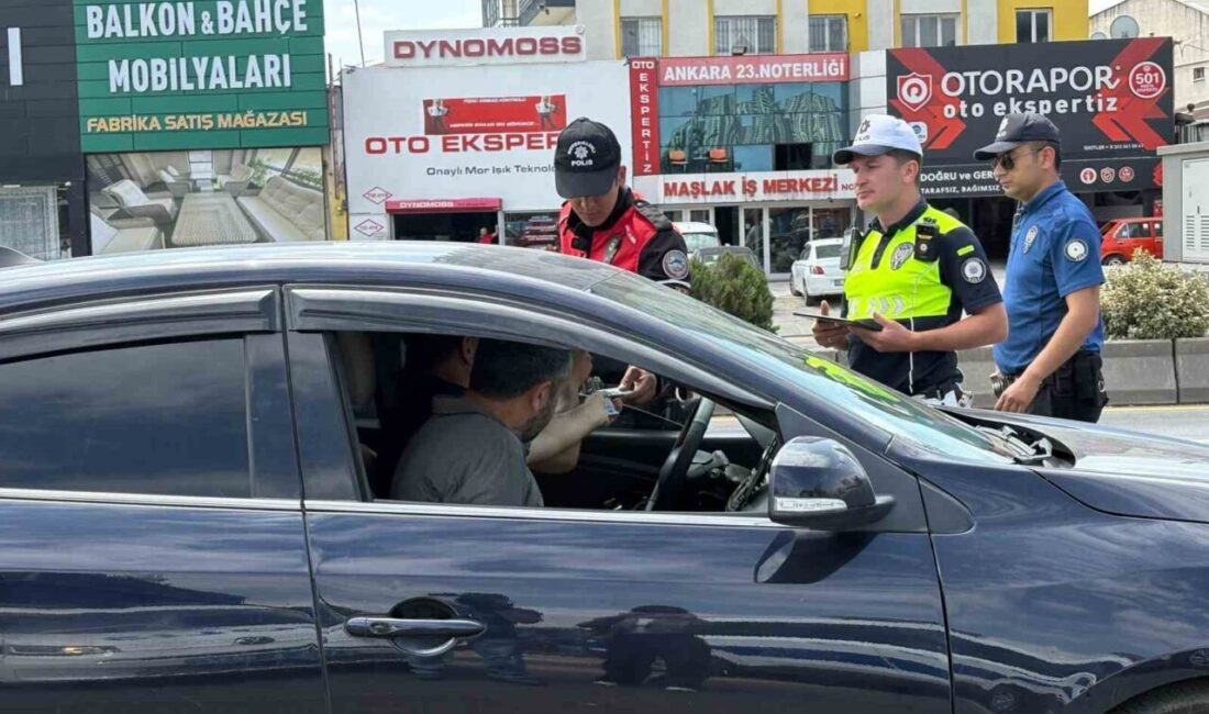 NATO Zirvesi kapsamında Ankara’da devam eden trafik denetimleri, polis ekipleri