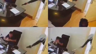 Mersin’de bir tatil sitesinin yönetim kurulu başkanı, kask takan bir
