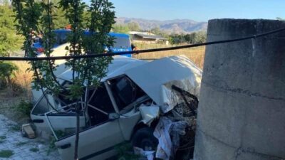 Elazığ’da bir otomobil, Yurtbaşı beldesi Cumhuriyet Mahallesi Nene Hatun Caddesi’nde