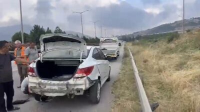 Osmaniye’nin Bahçe ilçesi yakınlarında TAG Otoyolu’nda meydana gelen trafik kazasında