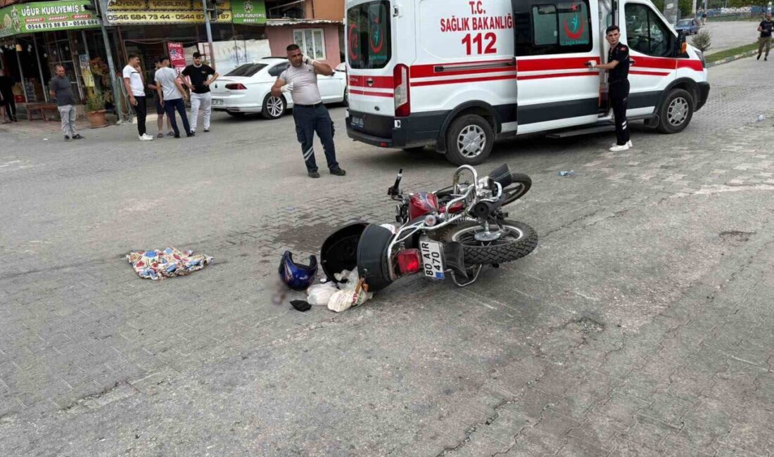 Osmaniye’nin Düziçi ilçesinde meydana gelen trafik kazasında bir motosiklet sürücüsü