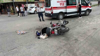 Osmaniye’nin Düziçi ilçesinde meydana gelen trafik kazasında bir motosiklet sürücüsü