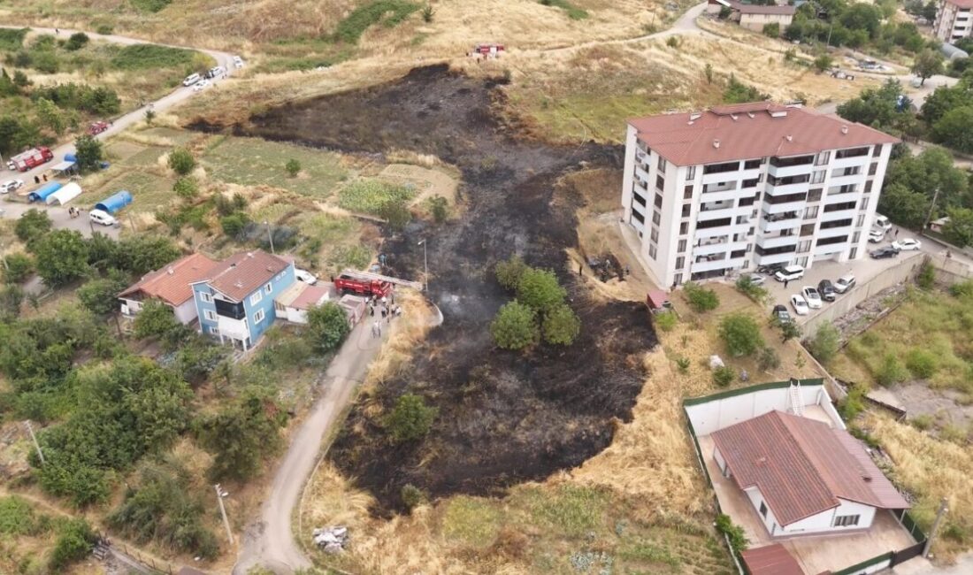 Karabük’ün Yaylacık Mahallesi’nde henüz belirlenemeyen bir sebepten dolayı başlayan yangın,