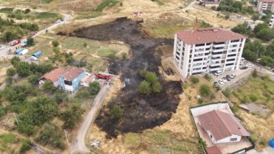 Karabük’ün Yaylacık Mahallesi’nde henüz belirlenemeyen bir sebepten dolayı başlayan yangın,