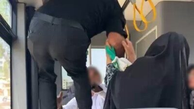 Adıyaman’da, şehiriçi bir yolcu otobüsünde iki kişi arasında çıkan tekmeli