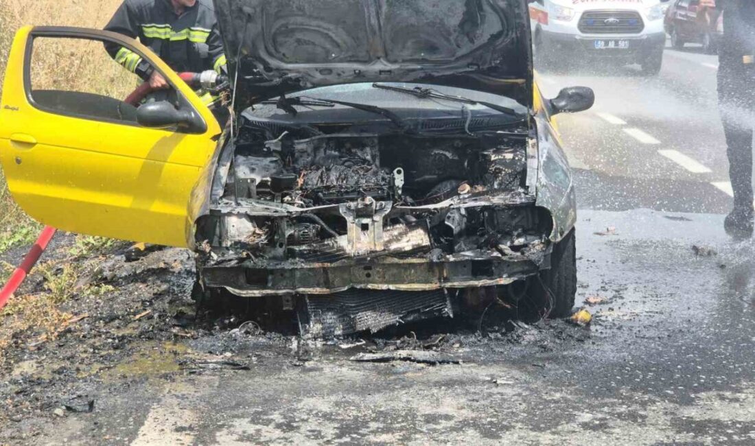 Tekirdağ’ın Süleymanpaşa ilçesinde seyir halindeki bir otomobil, henüz bilinmeyen bir