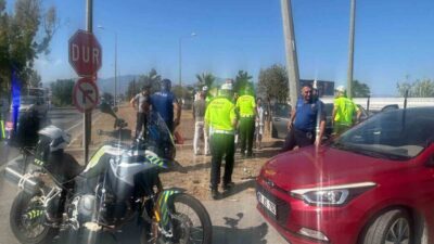 Aydın’ın Efeler ilçesinde meydana gelen bir trafik kazasında, bir aracın