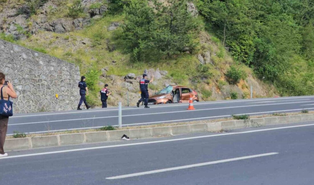 Zonguldak’ta bir otomobil ile bir tırın çarpıştığı kazada yaşlı bir