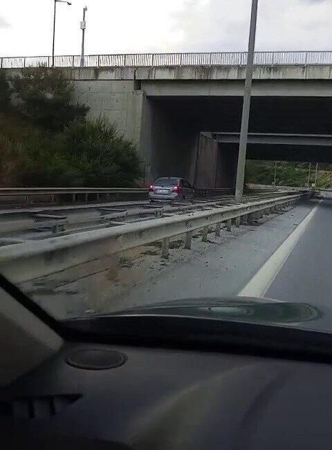 Hatay’da, bir sürücünün otoyol üzerinde ters şeritte ilerlemesi ve bu