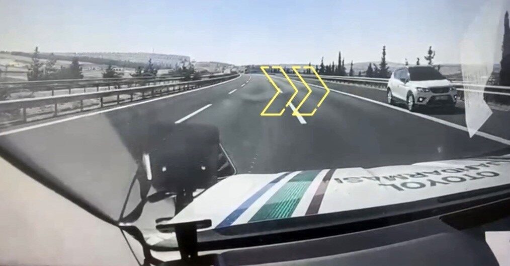 Gaziantep’te otoyolda ters yönde seyreden bir aracın sürücüsüne 90 bin