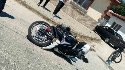 Eskişehir’de bir panelvan aracın motosikletle çarpışması sonucu meydana gelen trafik