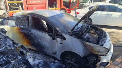 Siirt’te Yeni Mahalle Adil Yaşar Caddesi’nde park halinde bulunan bir
