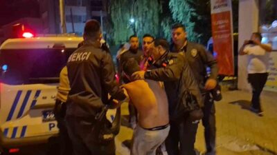 Eskişehir’de yaşanan olayda, alkollü bir sürücü polis ekiplerine direnince biber