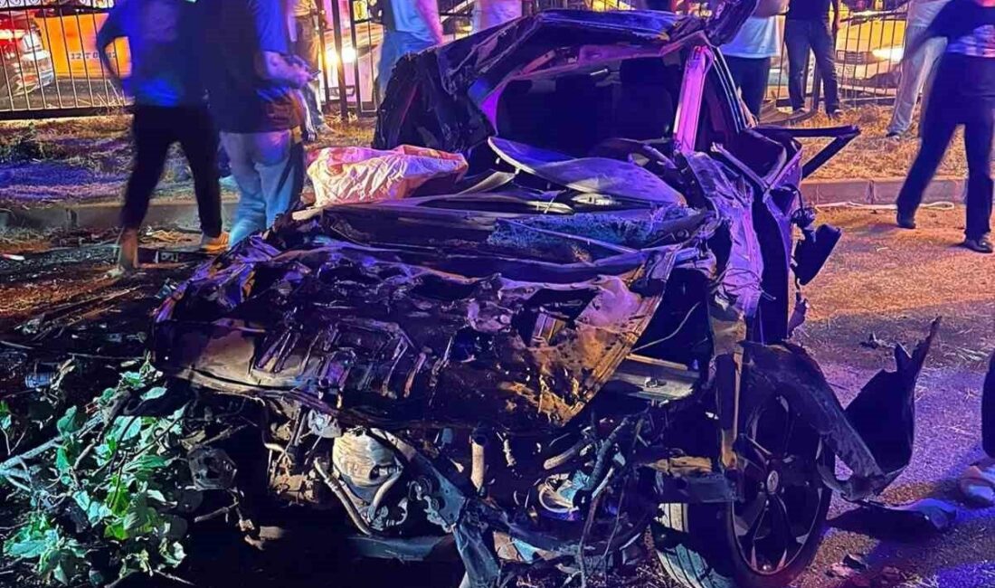 Bir trafik kazası sonucu Bingöl’de bir otomobilin kontrolden çıkarak refüje