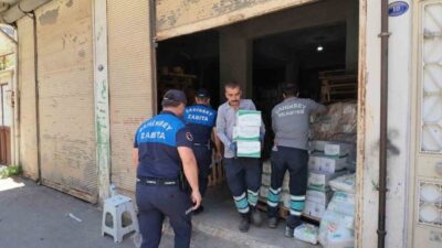 Şahinbey Belediyesi zabıta ekipleri, değiştirilmiş son kullanma tarihine sahip 600