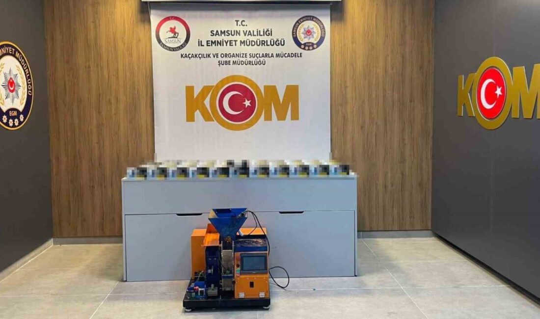 Samsun’un İlkadım ilçesinde polis ekipleri tarafından düzenlenen kaçakçılık operasyonunda 20