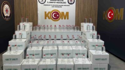 Samsun’da gerçekleştirilen bir operasyonda 900 litre kaçak etil alkol ele
