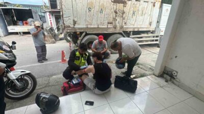 Samsun’un İlkadım ilçesinde, Kale Mahallesi Sahil Caddesi’nde devam eden altyapı