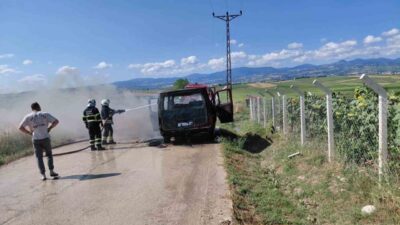 Vezirköprü ilçesinde meydana gelen bir olayda, seyir halindeki bir mermer