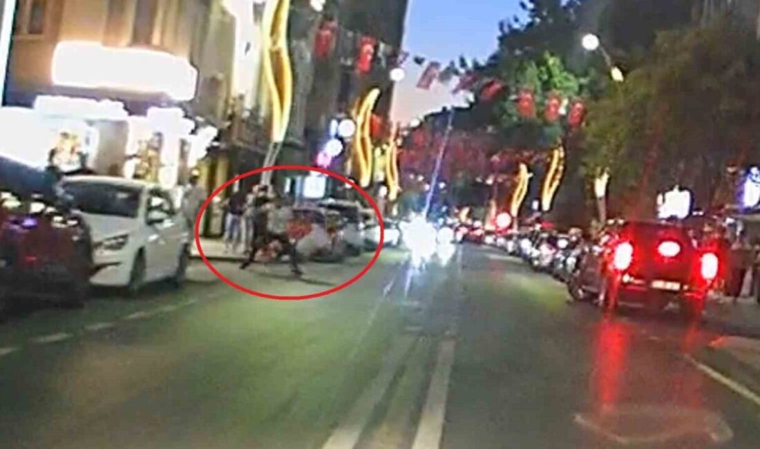 Samsun’un İlkadım ilçesinde, iddiaya göre alkollü bir kişinin cadde üzerinde