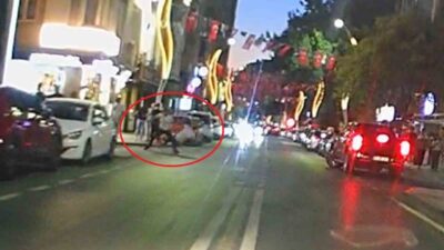 Samsun’un İlkadım ilçesinde, iddiaya göre alkollü bir kişinin cadde üzerinde