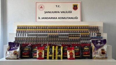 Jandarma ekiplerince gerçekleştirilen yol kontrollerinde, Şanlıurfa’nın Viranşehir ilçesinde gümrük kaçağı