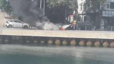 Sarıyer ilçesinde meydana gelen yer altı elektrik kablolarındaki yangın, çevrede