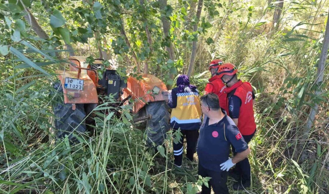Balıkesir’in Savaştepe ilçesinde, bir traktör sürücüsü traktöründen düşerek hayatını kaybetti,