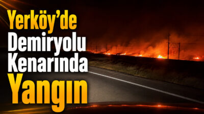 Yerköy, Terzili Köyü mevkiinde meydana gelen arazi yangını, itfaiye ekiplerinin