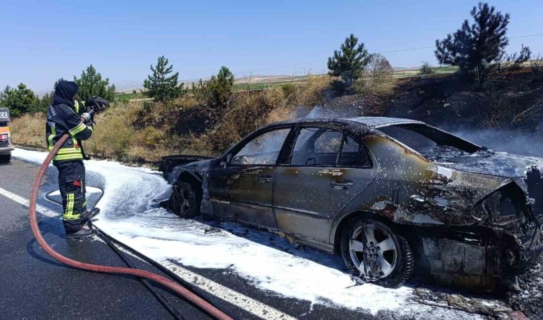 Kayseri’nin Bünyan ilçesinde seyir halindeki bir araç Lalebeli mevkisinde bilinmeyen