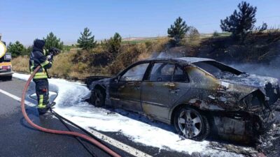 Kayseri’nin Bünyan ilçesinde seyir halindeki bir araç Lalebeli mevkisinde bilinmeyen