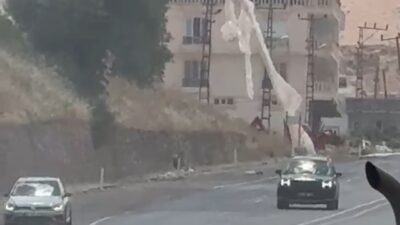 Siirt’te elektrik direğine dolanan bir brandanın tutuşması sonucunda yangın çıktı.