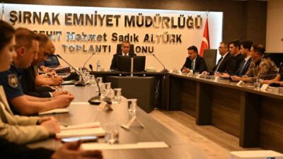 Şırnak’ta gerçekleştirilen geniş kapsamlı güvenlik toplantısında, İl Emniyet Müdürü Volkan