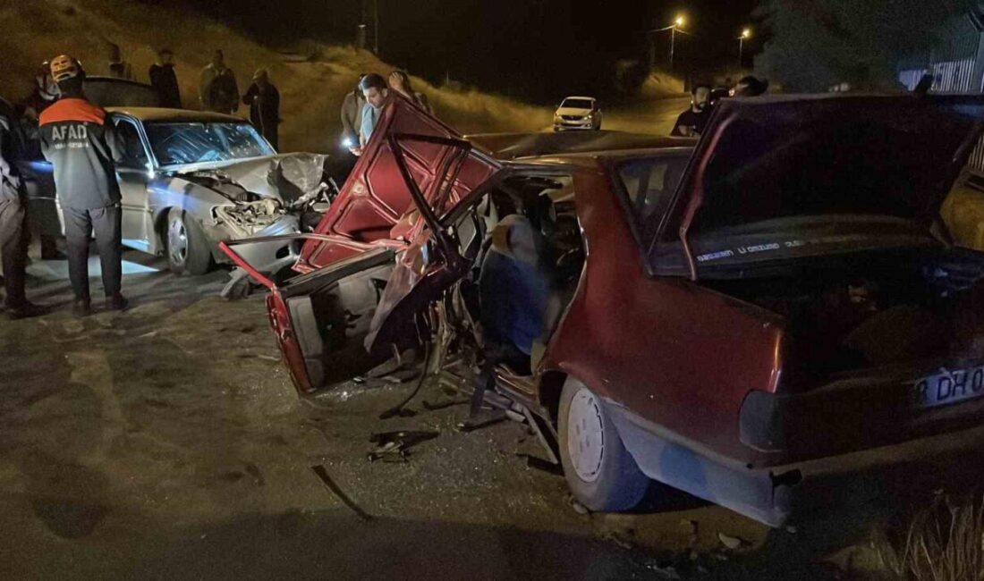 Sivas’ta, gece saatlerinde Çayboyu Mahallesi’nde meydana gelen trafik kazasında, 15