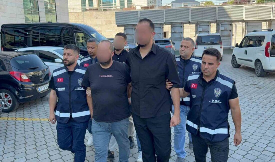 Samsun’da gerçekleştirilen polis operasyonunda, polis ekipleri tarafından şüpheli şahıs ve