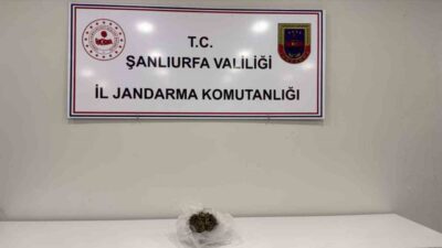 Şanlıurfa’da, şüpheli davranışlar sergileyen bir kişinin üzerinden 100 gram esrar