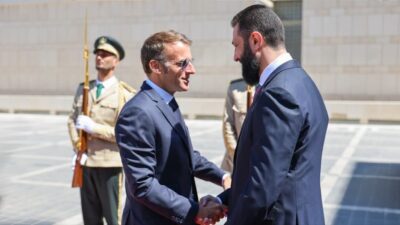 Fransa Cumhurbaşkanı Emmanuel Macron, Şam ziyareti sırasında Suriye Devlet Başkanı