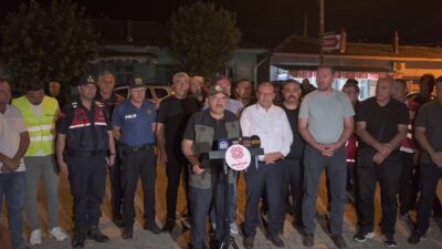Balıkesir’in Susurluk ilçesindeki orman yangınına karadan müdahale gece boyunca aralıksız