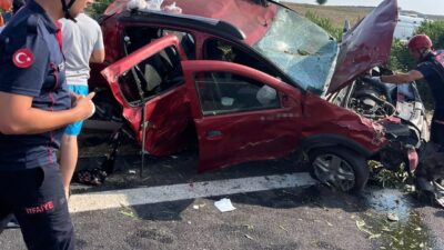 Osmaniye’de TAG Otoyolu’nda meydana gelen bir tek taraflı trafik kazasında,