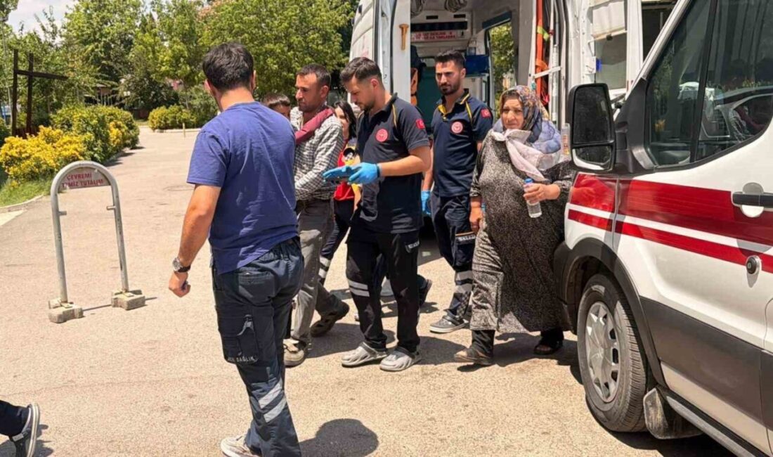 Kahta ilçesinde meydana gelen trafik kazasında otomobilin takla atması sonucu