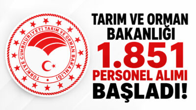 Tarım ve Orman Bakanlığı, taşra birimlerinde istihdam edilmek üzere 657