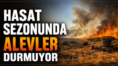 Yozgat’ın Yerköy ilçesinde hasat sezonunda meydana gelen tarla yangınlarına bir