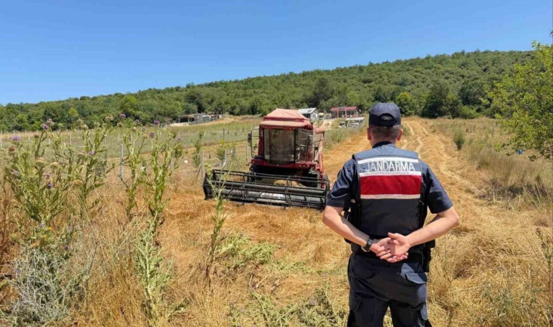 Bilecik’te, su tankeri kullanmadan hasat yapan bir biçerdöver sahibine 3